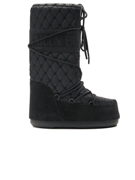 Moon Boot Icon Black Quilted Boots 